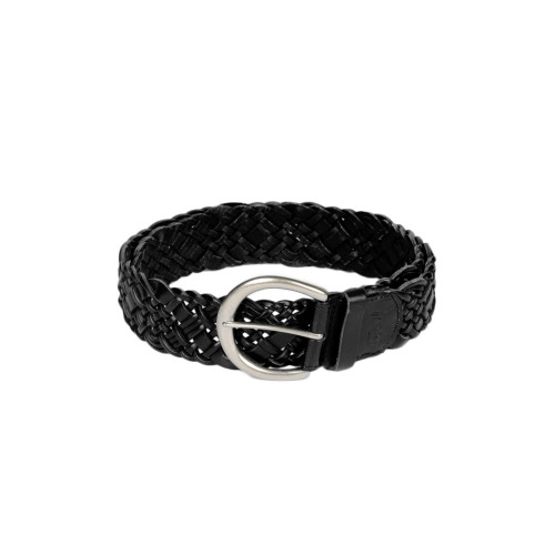 Women Black Huarache Weave Belt