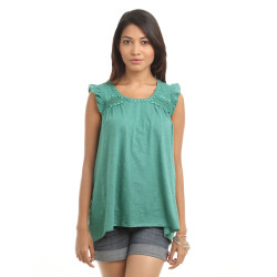 Women Green Top
