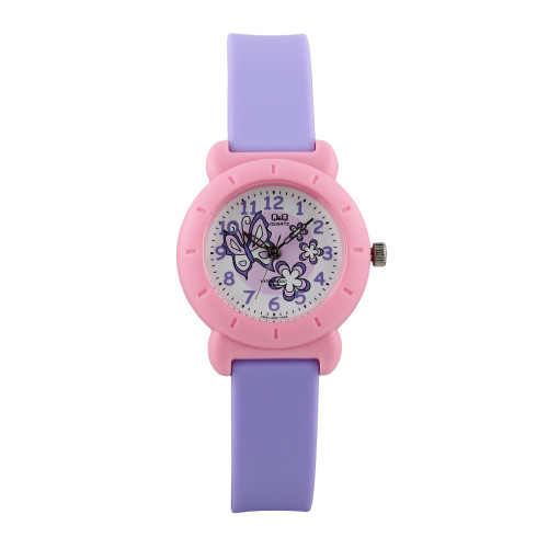 Q&Q Kids Girls White Dial Analog Watch