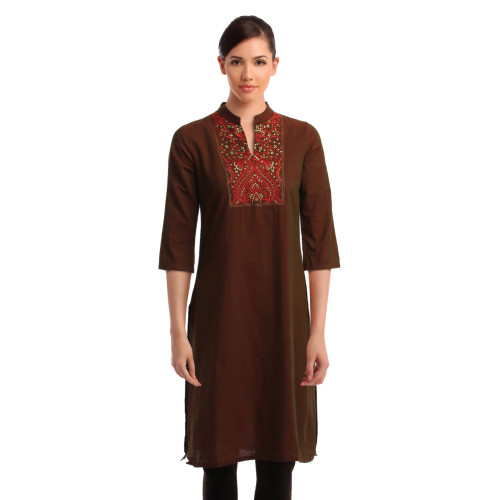 Women Brown Kurta