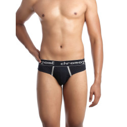 Men Navy Blue & Grey Pack of 2 Briefs