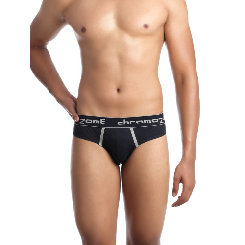 Men Navy Blue & Grey Pack of 2 Briefs