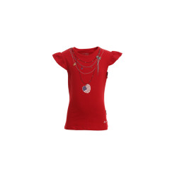 Girls Red Printed Top