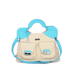 Mod'acc Women Blue & Cream Handbag Mod'acc Women Blue & Cream Handbag