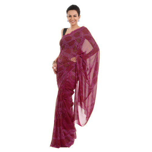 FNF Magenta Printed Sari