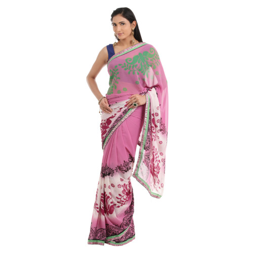 FNF Multi Coloured Printed Sari