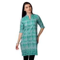 Women Green Printed Kurta